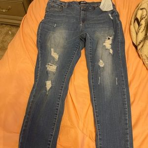 Distressed jeans